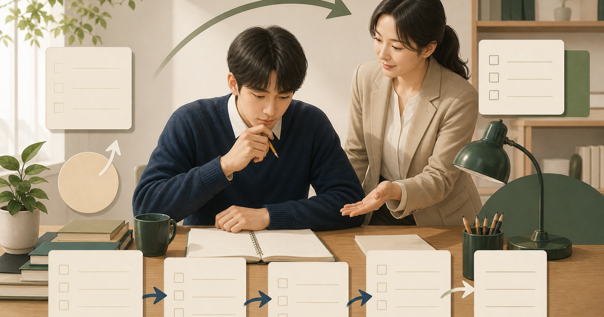 오답 질문을 다음 행동으로 바꾸는 체크 이미지
